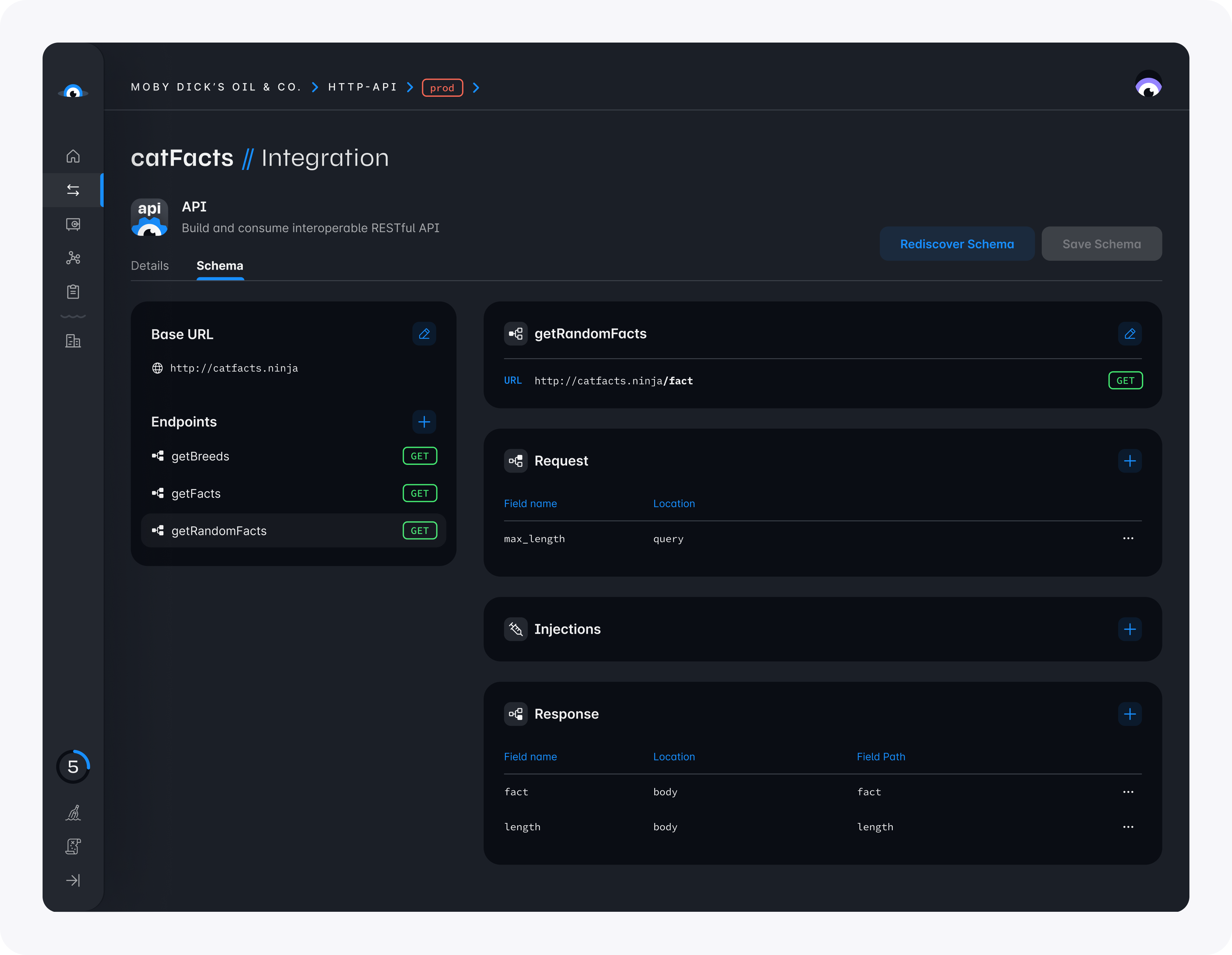 Click getRandomFact endpoint