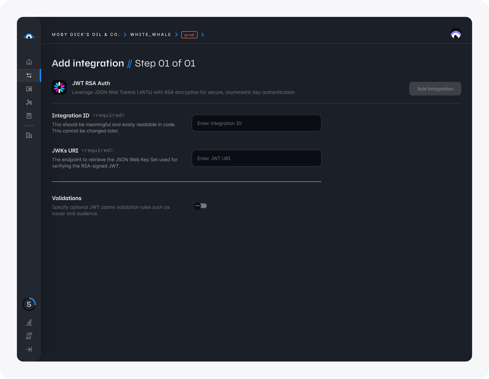 JWT RSA integration