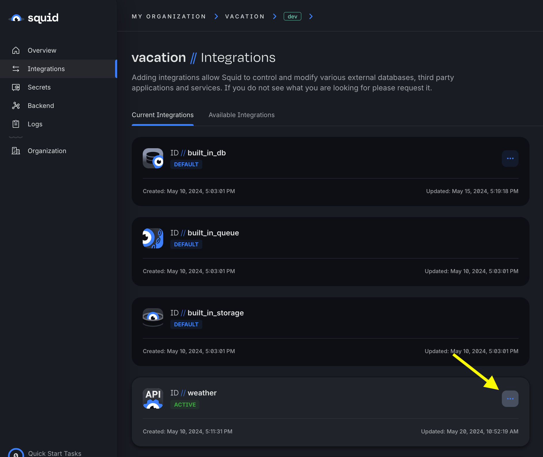 Click on the connector