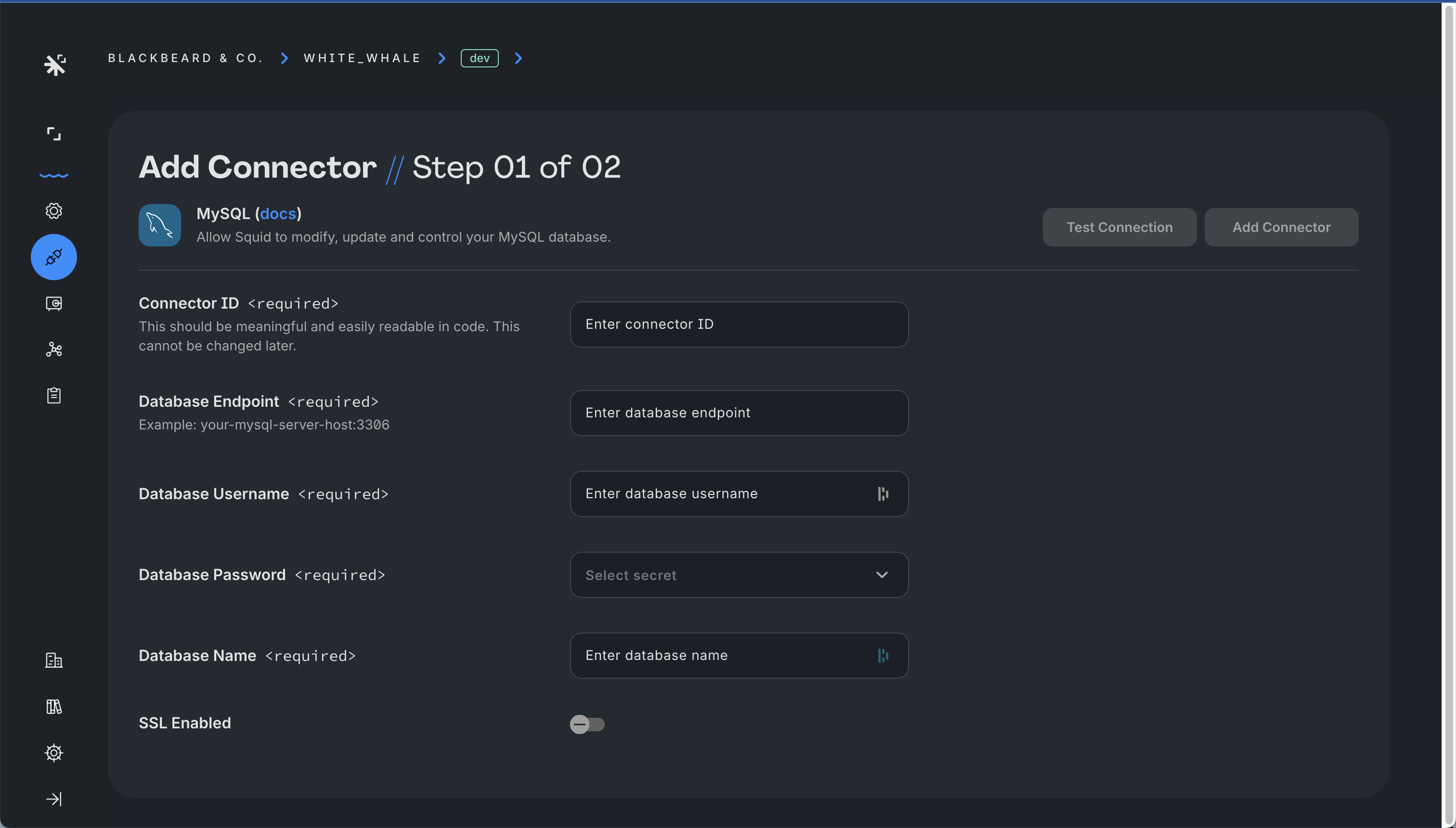 MySQL connector